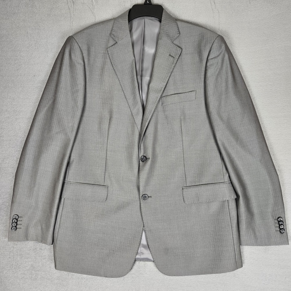 Z Zegna Blazer Mens 44R Super 140s Wool Sport Coat Italy Gray 2-Button *READ